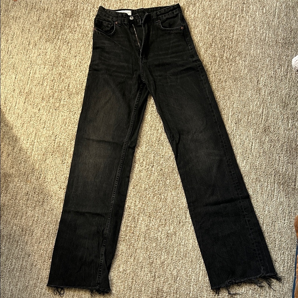 Zara Black Wide Leg Women's Jeans Size 2